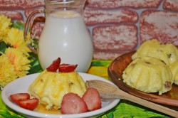 Творожная запеканка на пару