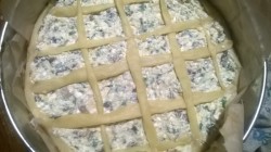 название картинки Творожно сырный пирог с шампиньонами