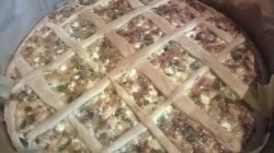 название картинки Творожно сырный пирог с шампиньонами