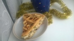 название картинки Творожно сырный пирог с шампиньонами