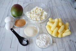 Творожные кнедли с манго