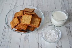 Творожный торт с печеньем