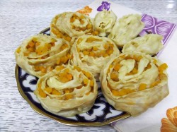 Тыква в тесте на пару