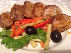 название картинки Утиная грудка в медово-соевом соусе с апельсинами