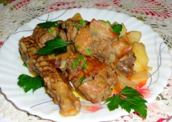 название картинки Утка тушеная с картошкой