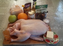 Утка с медом и горчицей в духовке с яблоками - шаг 1 Утка с медом и горчицей в духовке с яблоками - шаг 1