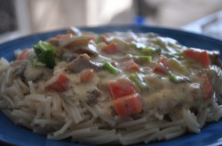 название картинки Вермишель с грибной подливкой