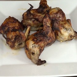 Перепела на вертеле в медовом маринаде