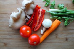 название картинки Вешенки тушеные с овощами