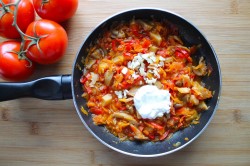 название картинки Вешенки тушеные с овощами