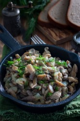 Вешенки на сковороде жареные