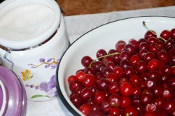 Вишня в собственном соку с сахаром на зиму