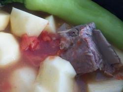 название картинки Хашлама из говядины с болгарским перцем и картошкой