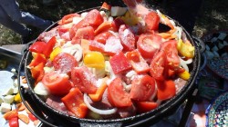 Хашлама по-армянски из говядины на пиве в казане