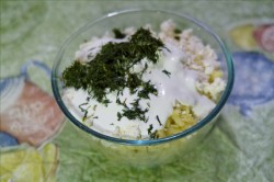 Хичины с творожным сыром картофелем зеленью - шаг 7