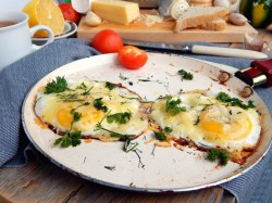 Яичница с сыром