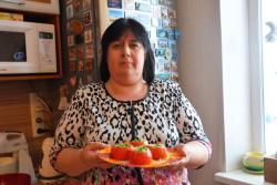 Яйца  в помидоре жареные