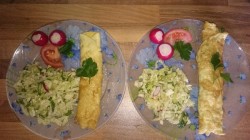 Яичные завернушки с петрушкой