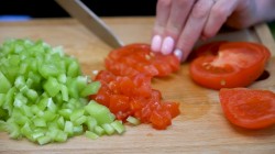 Закуска из баклажанов с овощной начинкой