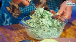 название картинки Закуска из кабачков с помидорами и творожной заправкой