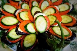 Закуска Павлиний хвост из баклажан быстро и просто