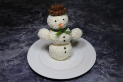 название картинки Новогодняя закуска Снеговик