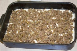 Заливной пирог с мясом на кефире