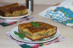 Заливной пирог с мясом на кефире