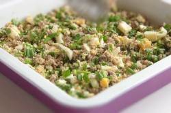 Рыбный заливной пирог с горбушей консервированной на кефире - шаг 15 Рыбный заливной пирог с горбушей консервированной на кефире - шаг 15