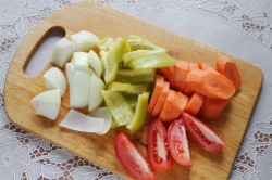 название картинки Мясо с овощами в рукаве