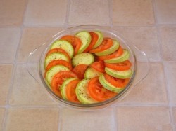 Запеченные кабачки и помидоры с сыром