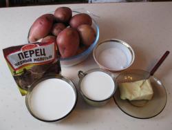 Запеченный картофель со сливками и маслом