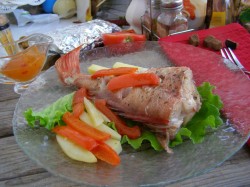 Морской окунь, запеченный в духовке - шаг 10 Морской окунь, запеченный в духовке - шаг 10