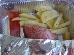 Морской окунь, запеченный в духовке - шаг 9 Морской окунь, запеченный в духовке - шаг 9