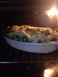 название картинки Запеканка из брокколи с грибами