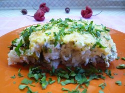 Рис с куриной грудкой и овощами в духовке