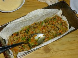 название картинки Запеканка из лаваша с фаршем мясным в духовке