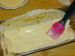 название картинки Запеканка из лаваша с фаршем мясным в духовке