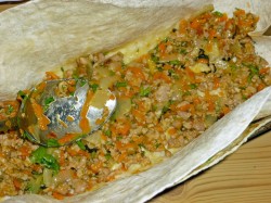 название картинки Запеканка из лаваша с фаршем мясным в духовке