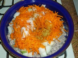 название картинки Запеканка из лаваша с фаршем мясным в духовке