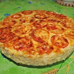 Запеканка помидорно кабачково сырная