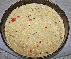 Запеканка помидорно кабачково сырная