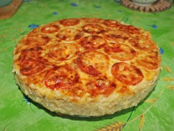 Запеканка помидорно кабачково сырная