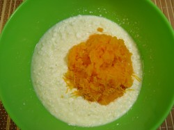 Запеканка творожно тыквенная