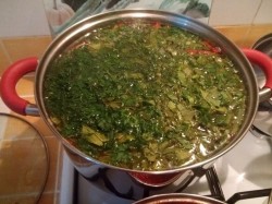 название картинки Зеленый суп с щавелем и индейкой