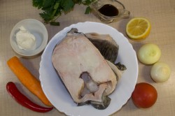 Зубатка в духовке запеченная - шаг 1 Зубатка в духовке запеченная - шаг 1