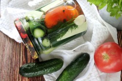 Ассорти с кабачками помидорами и огурцами на зиму - шаг 9