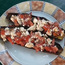 Баклажаны на решетке на углях