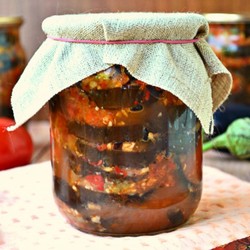 Баклажаны типа огонек на зиму с горьким перцем