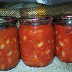 Борщ на зиму с фасолью